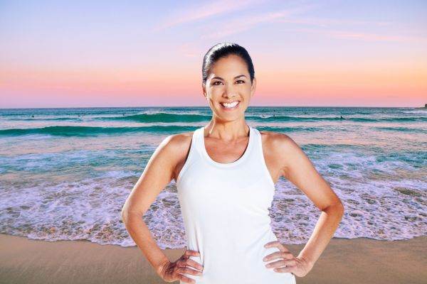 HHappy Healthy Woman Smiling Happy Healthy Woman Smiling