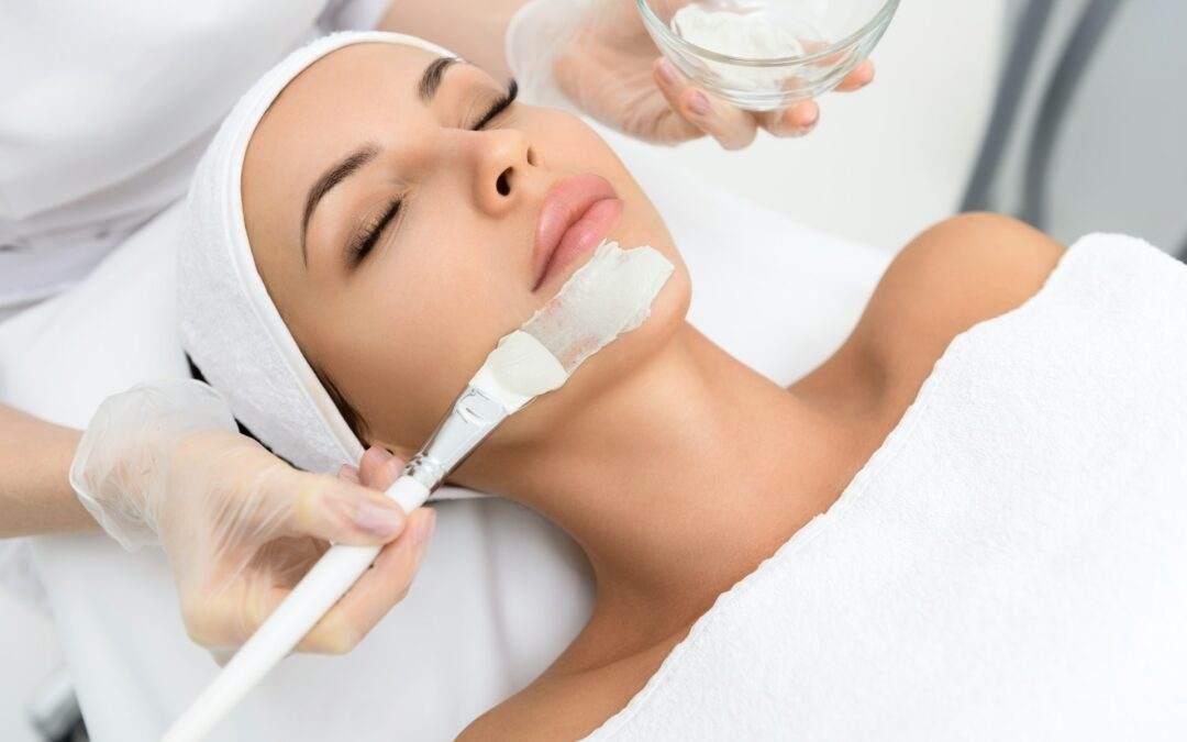 woman getting facial treatment